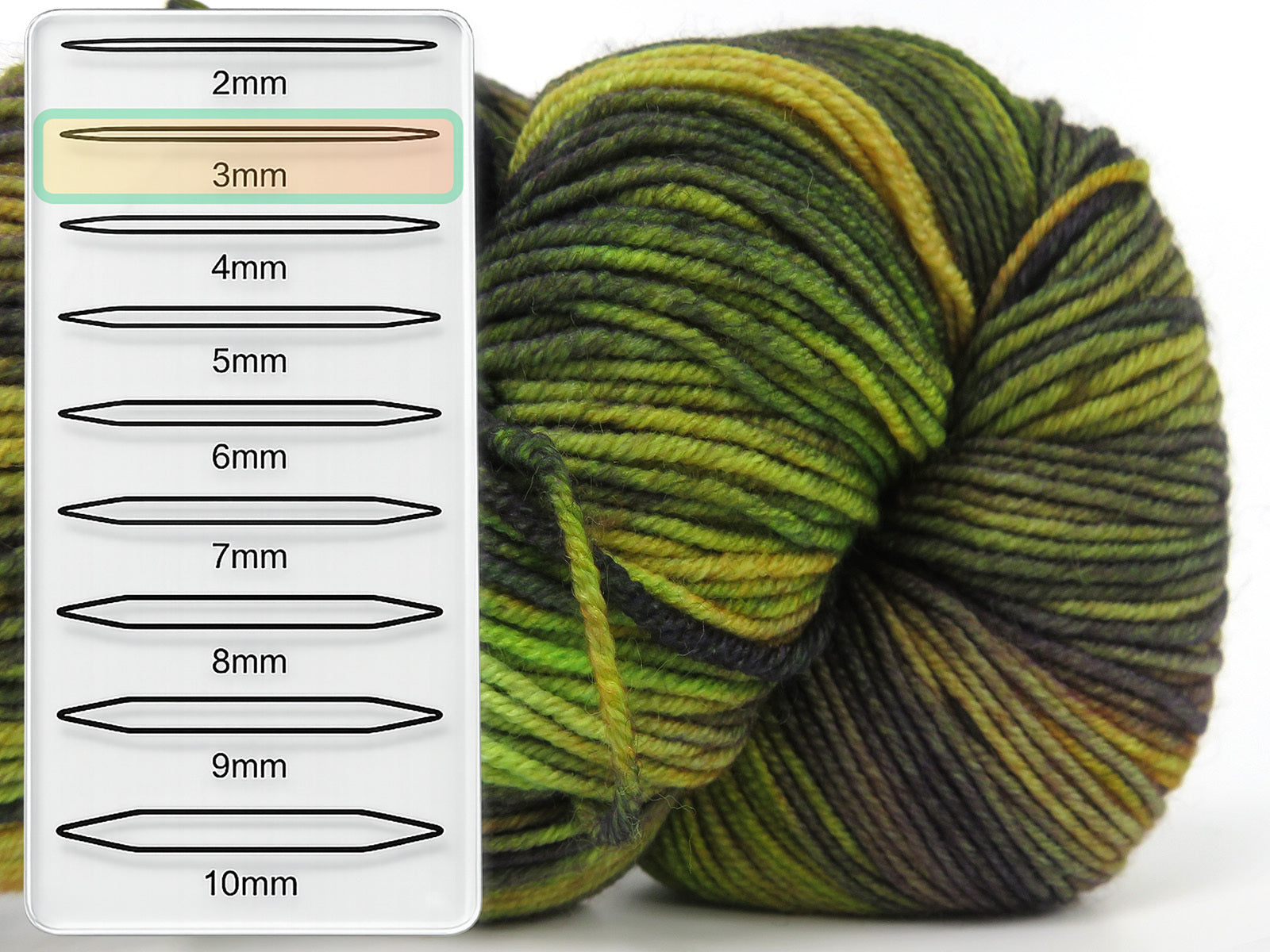 Hand Dyed Sock Merino Green Shades, Yellow Shades, Antrachite Black fnt2-84968