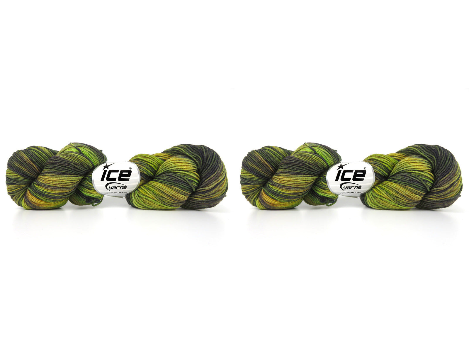 Hand Dyed Sock Merino Green Shades, Yellow Shades, Antrachite Black fnt2-84968
