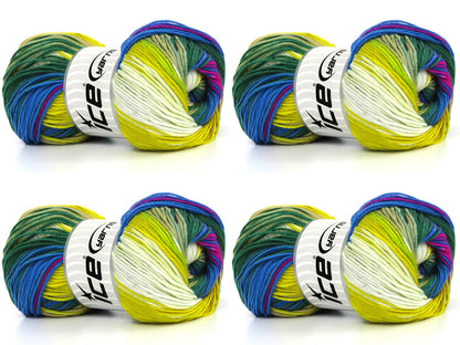 Langham Green, Yellow, Blue, Beige, White, Fuchsia fnt2-85004