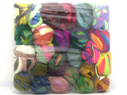 Mixed Lot Multicolor Leftover Yarns fnt2-85033