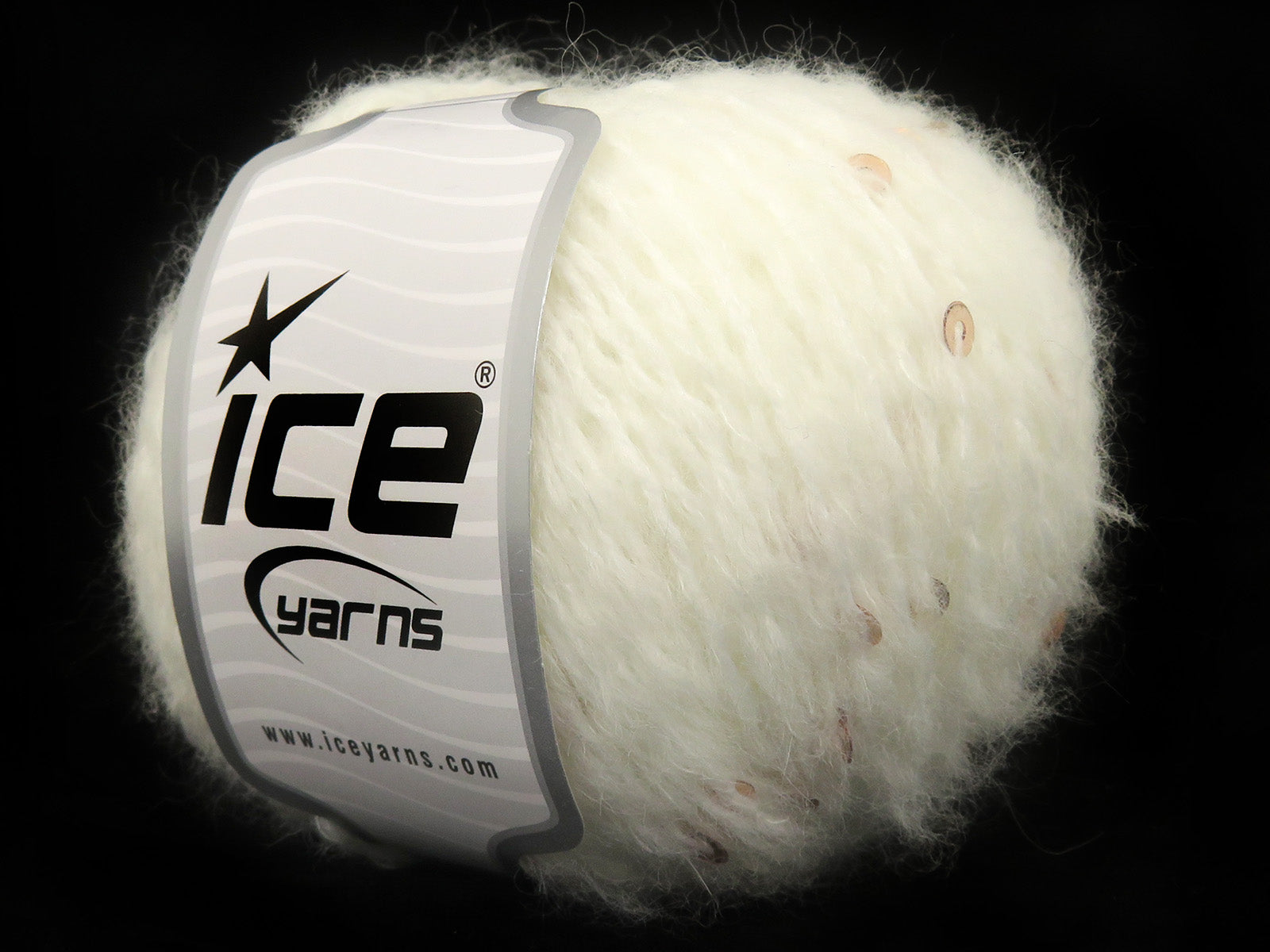 Mohair Paillette White fnt2-85050