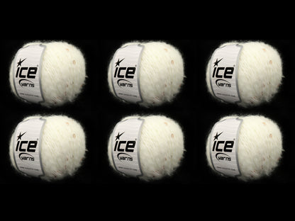 Mohair Paillette White fnt2-85050