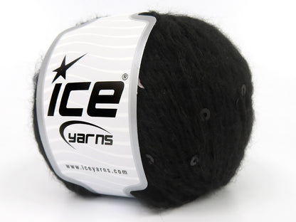 Mohair Paillette Black fnt2-85051