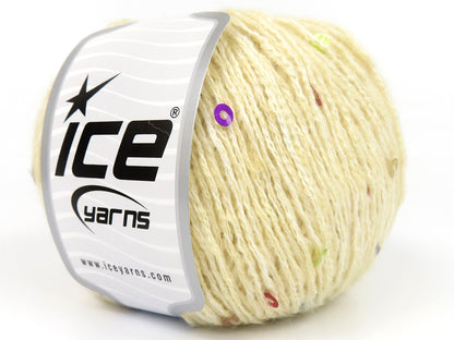 Mohair Paillette Cream fnt2-85052