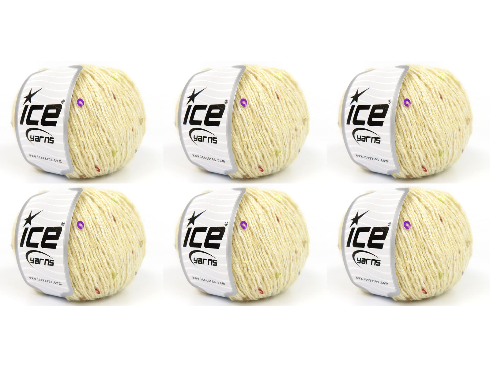 Mohair Paillette Cream fnt2-85052
