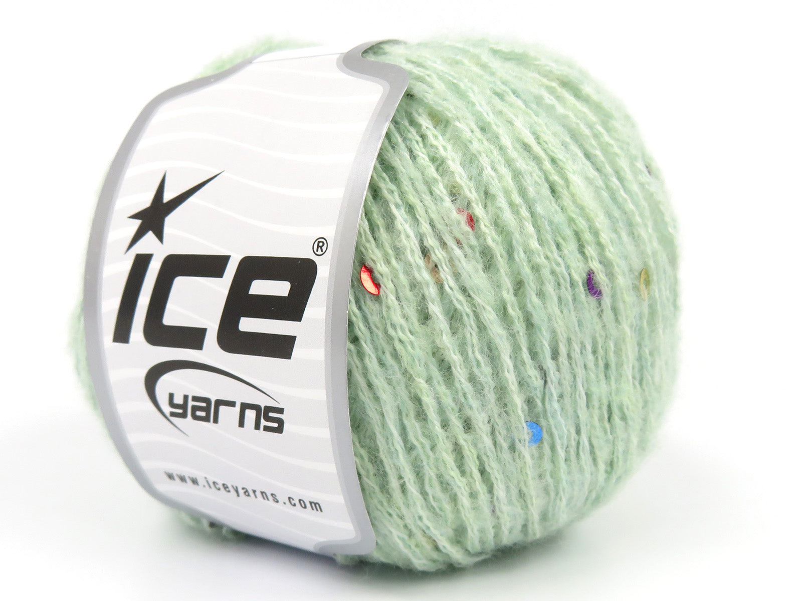 Mohair Paillette Mint Green fnt2-85055