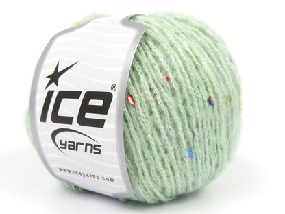Mohair Paillette Mint Green fnt2-85055