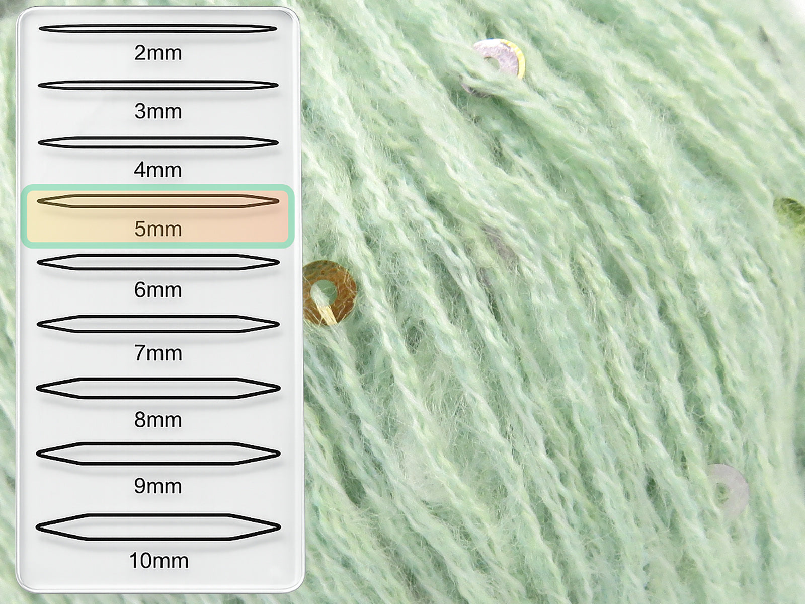 Mohair Paillette Mint Green fnt2-85055