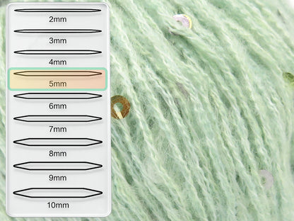 Mohair Paillette Mint Green fnt2-85055