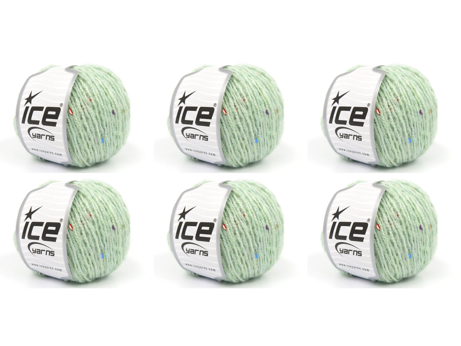 Mohair Paillette Mint Green fnt2-85055