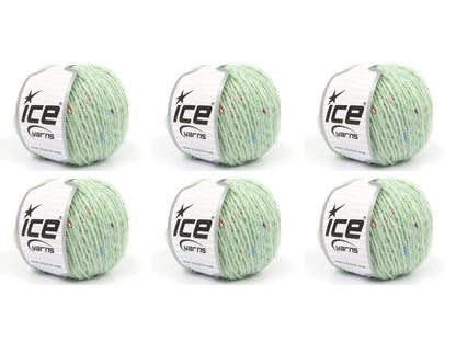 Mohair Paillette Mint Green fnt2-85055