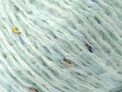 Mohair Wool Paillette Water Green fnt2-85058