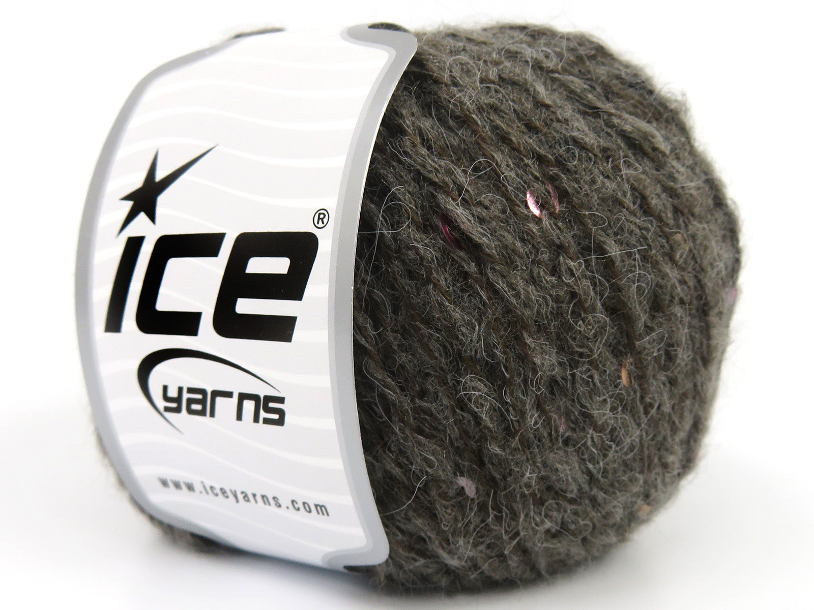 Mohair Wool Paillette Brown fnt2-85060