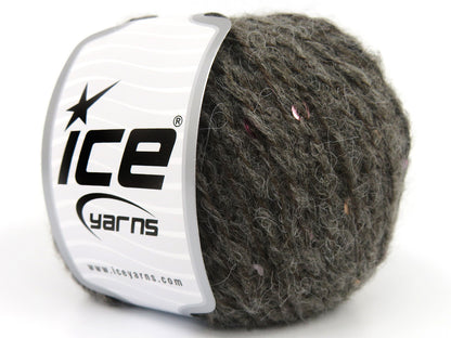 Mohair Wool Paillette Brown fnt2-85060
