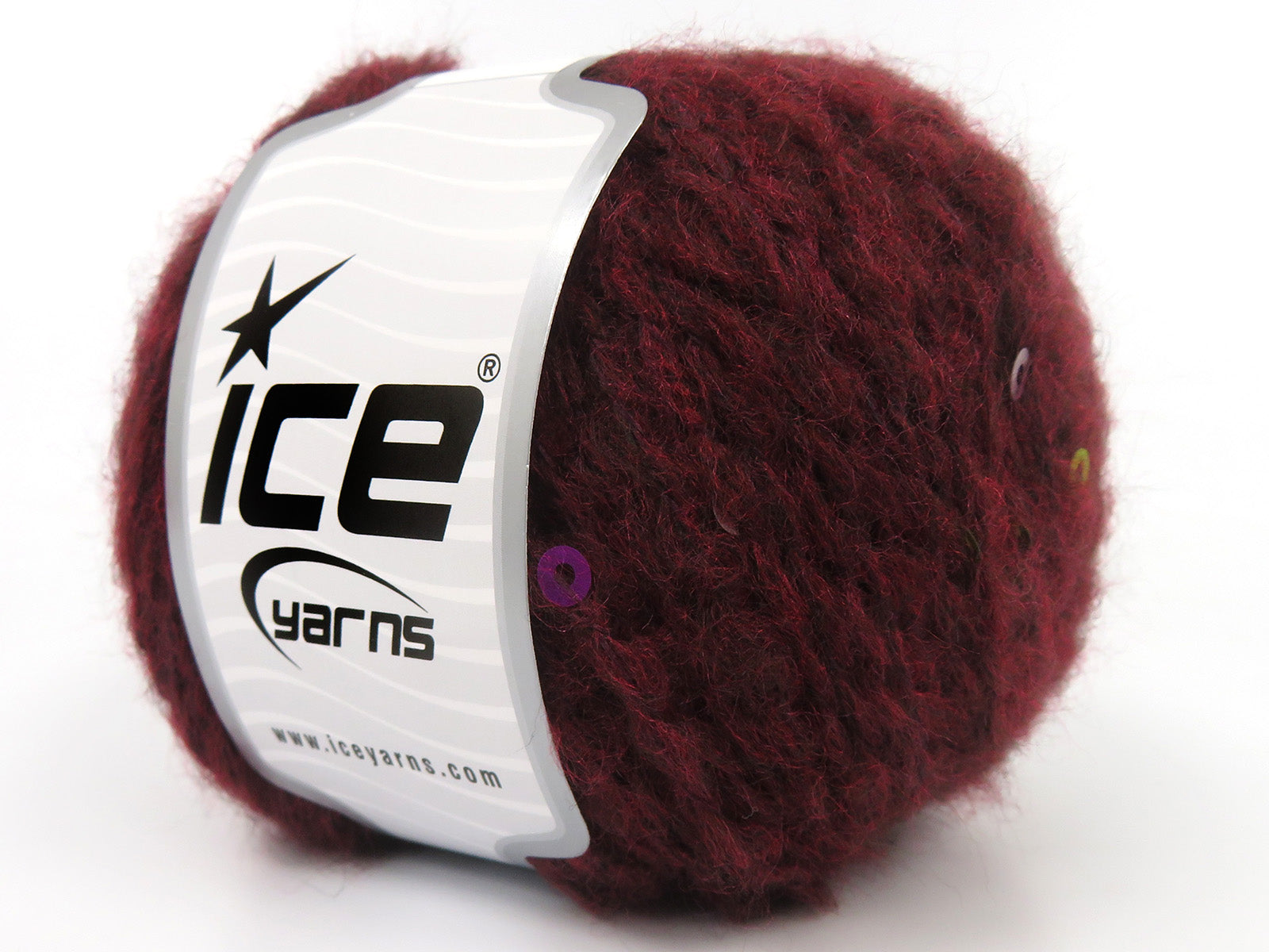 Mohair Wool Paillette Burgundy fnt2-85061