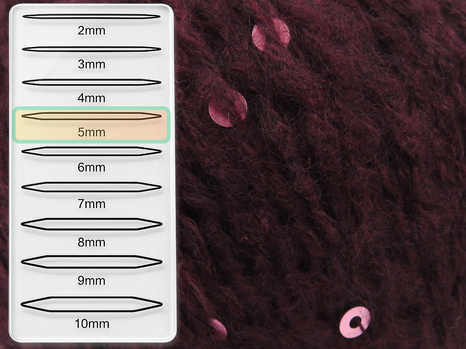 Mohair Wool Paillette Maroon fnt2-85062