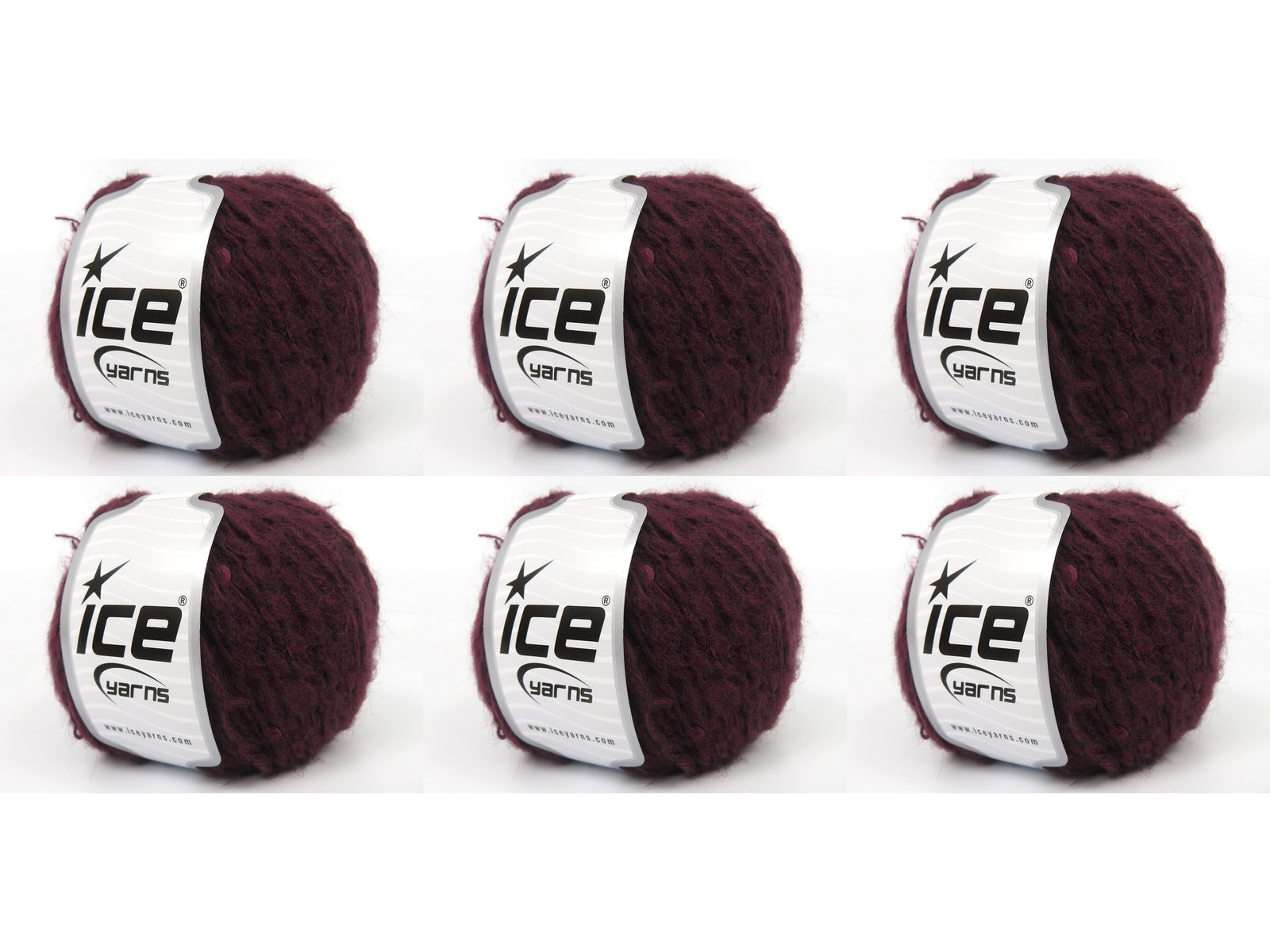 Mohair Wool Paillette Maroon fnt2-85062