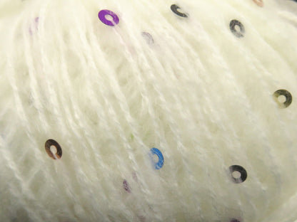 Mohair Paillette White fnt2-85063