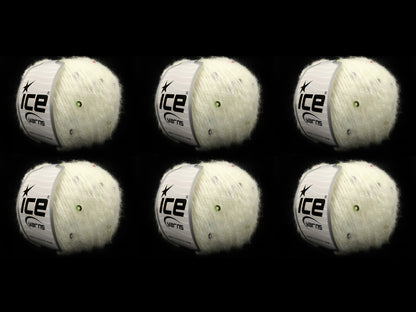 Mohair Paillette White fnt2-85063