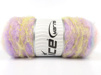 Mohair Roll Mint Green, Yellow, Light Salmon, Lilac fnt2-85065