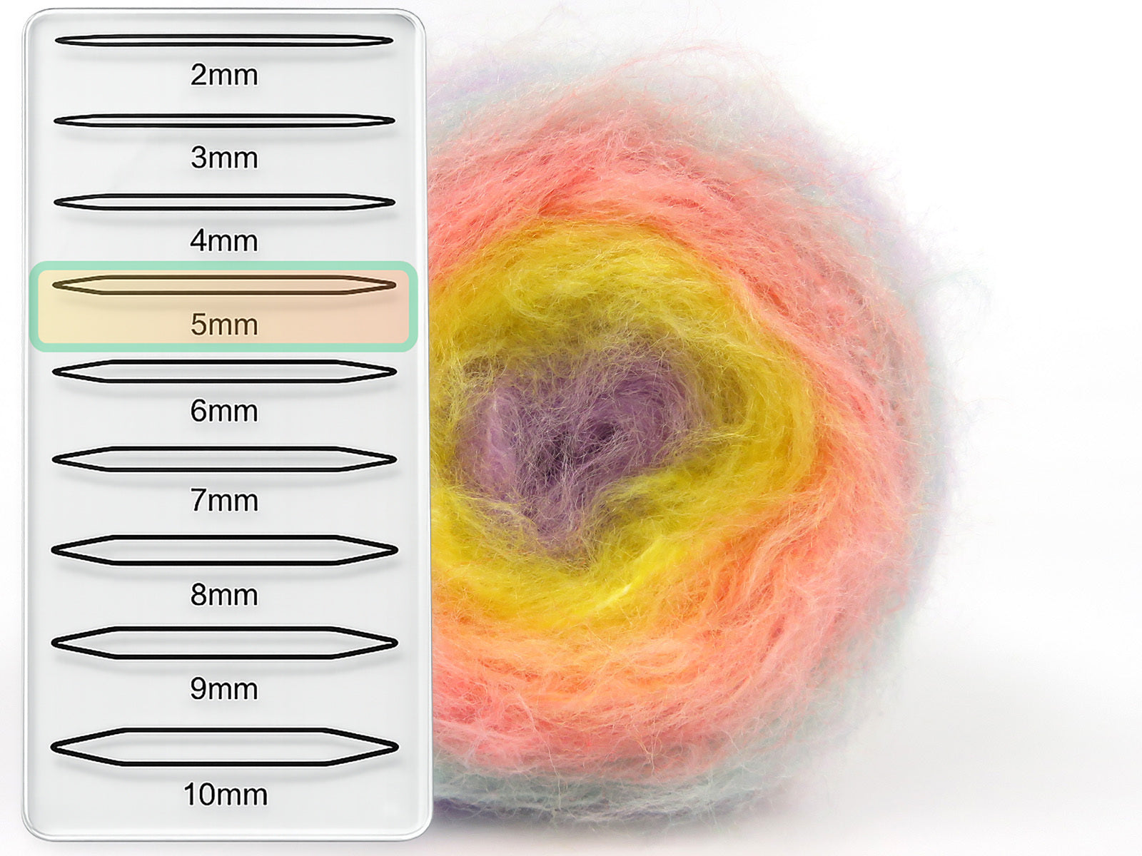 Mohair Roll Mint Green, Yellow, Light Salmon, Lilac fnt2-85065