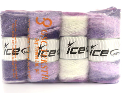 Mohair Roll Ecru, Purple Shades fnt2-85066