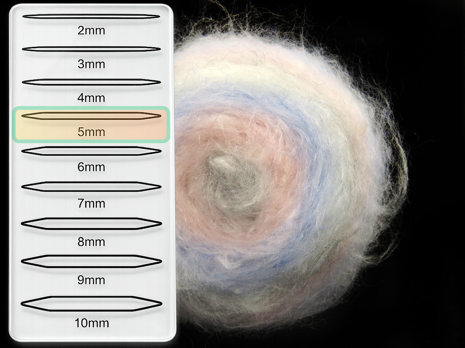 Mohair Roll Ecru, Light Grey, Light Pink, Light Blue fnt2-85068