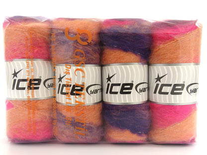 Mohair Roll Purple, Burgundy, Pink, Light Salmon fnt2-85069