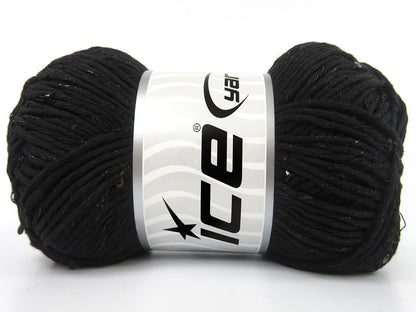 Natural Cotton Paillette Black fnt2-85079