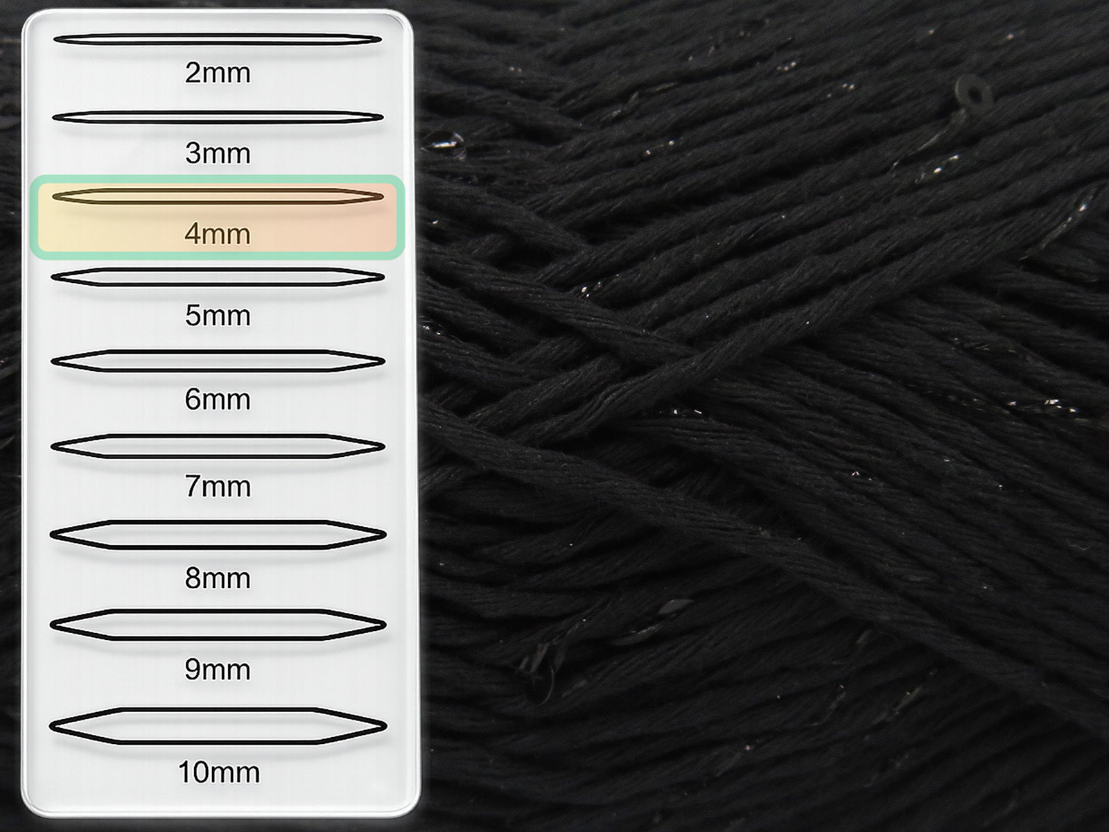 Natural Cotton Paillette Black fnt2-85079