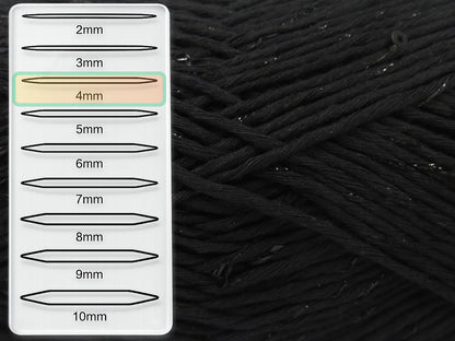 Natural Cotton Paillette Black fnt2-85079
