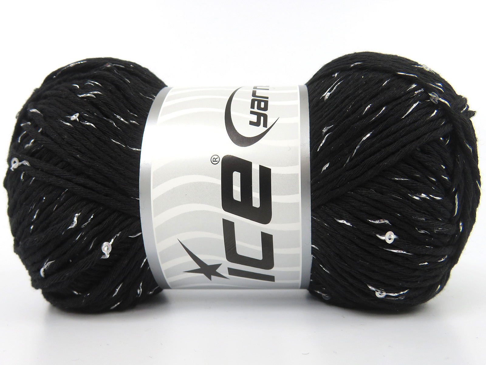 Natural Cotton Paillette Black, Silver fnt2-85080