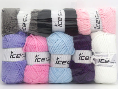 Mixed Lot Multicolor Chenille Types fnt2-85136
