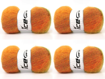 Mohair Pastel Orange Shades, Green Shades  fnt2-85201