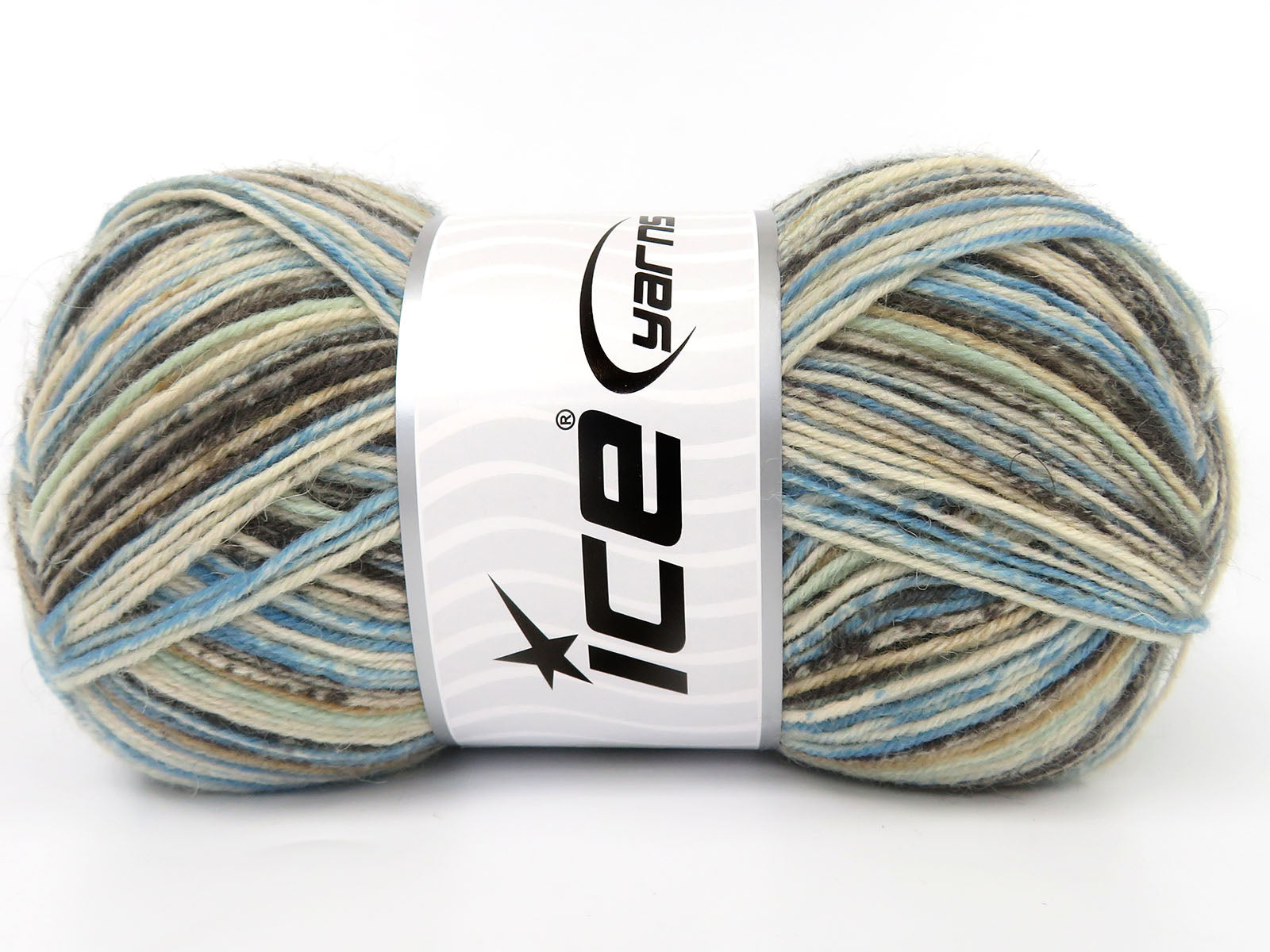 Sock Print Cream, Camel, Brown, Blue, Grey  fnt2-85221