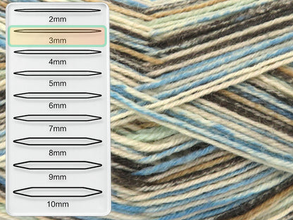 Sock Print Cream, Camel, Brown, Blue, Grey  fnt2-85221