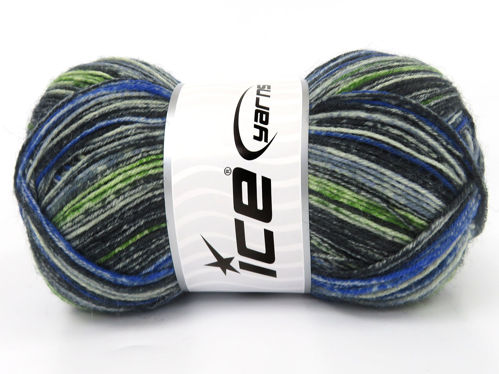 Sock Print Blue Shades, Cream, Green, Black  fnt2-85222