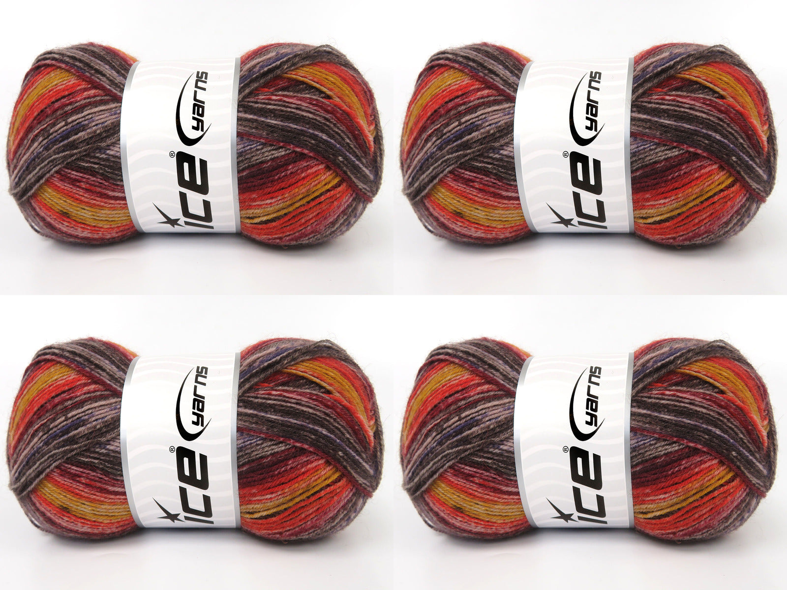 Sock Print Burgundy, Gold, Orange, Brown, Purple  fnt2-85223