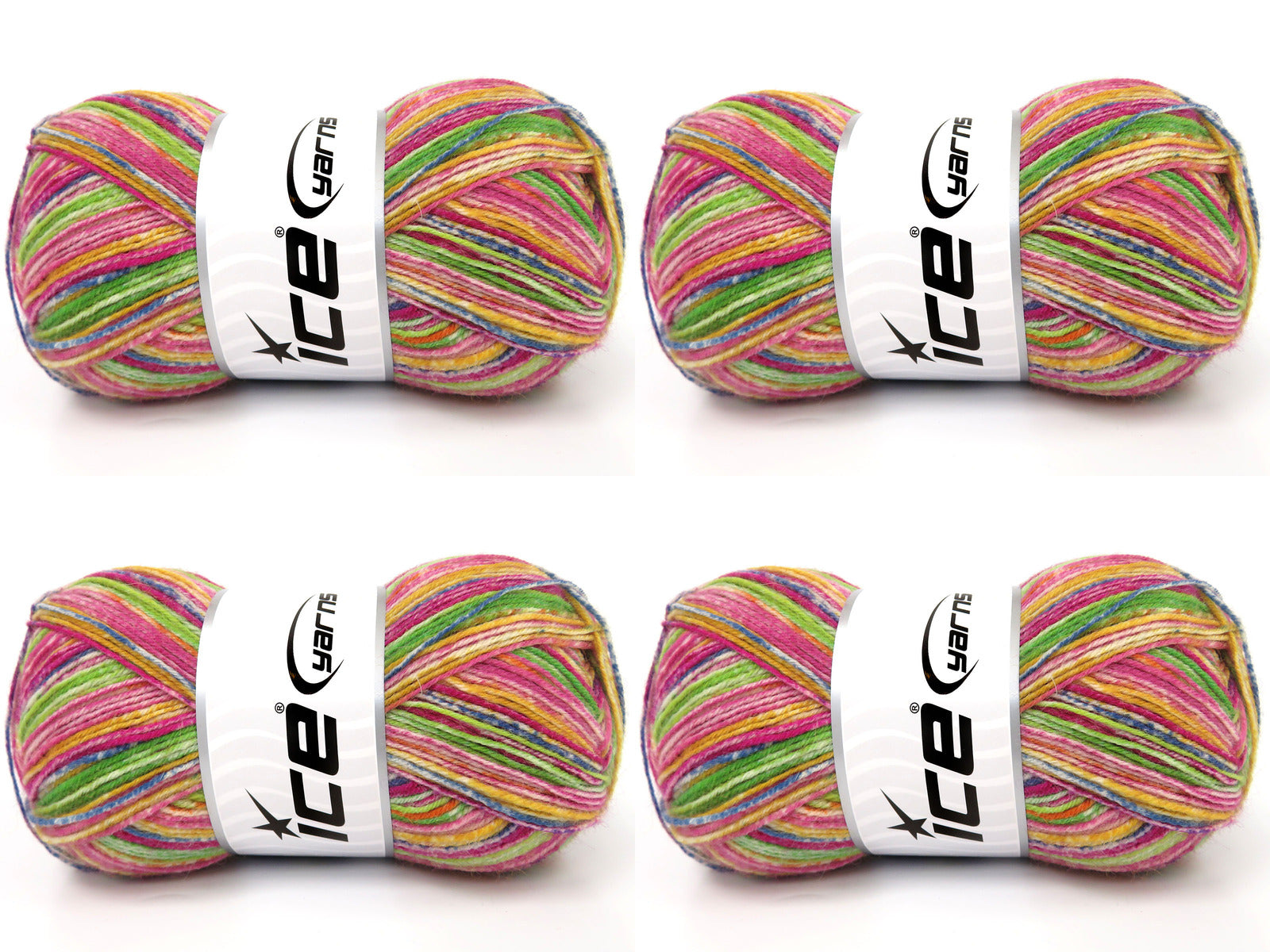 Sock Print Pink Shades, Blue, Green, Gold  fnt2-85224