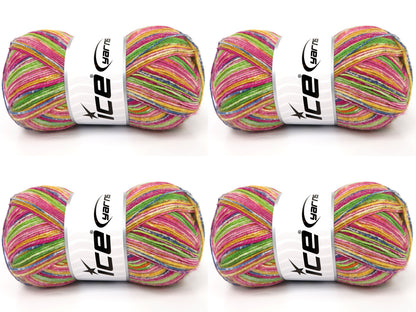 Sock Print Pink Shades, Blue, Green, Gold  fnt2-85224