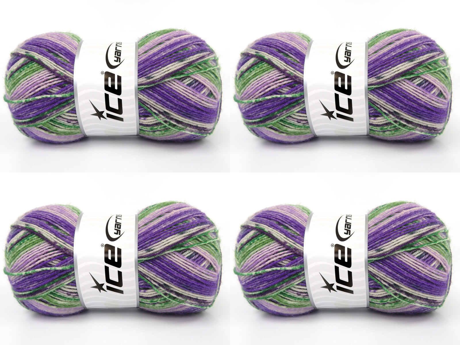 Sock Print Purple Shades, Green Shades, White  fnt2-85226