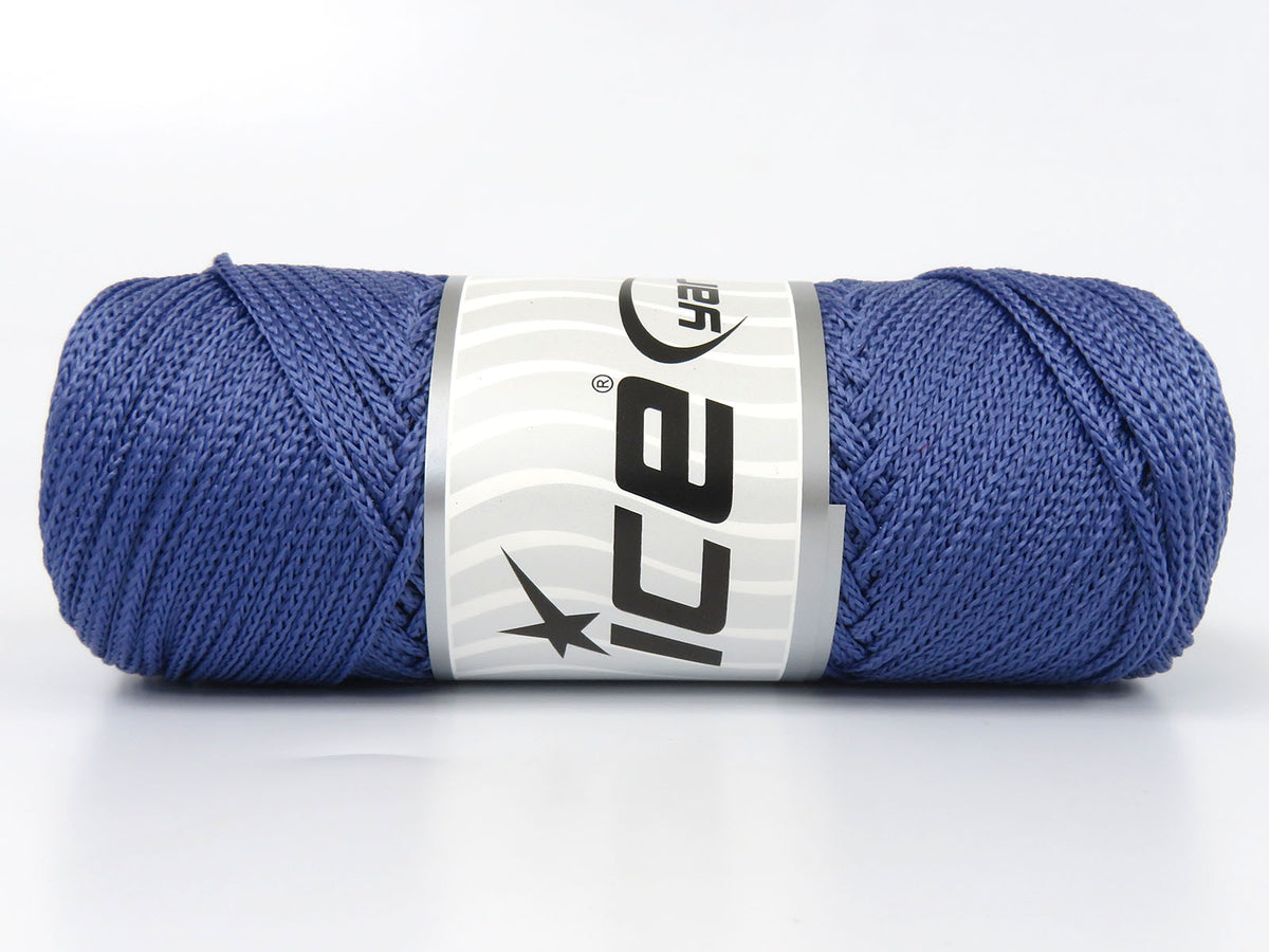 Lot of 4 x 100gr Skeins Ice Yarns MACRAME CORD Hand Knitting Yarn Indigo Blue