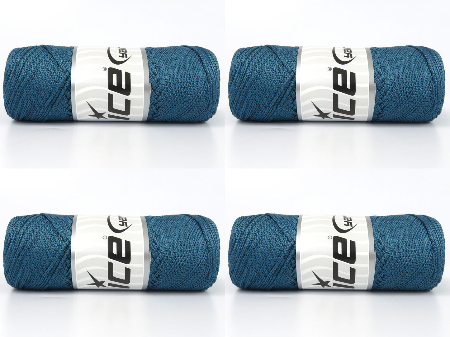 Lot of 4 x 100gr Skeins Ice Yarns MACRAME CORD Hand Knitting Yarn Teal