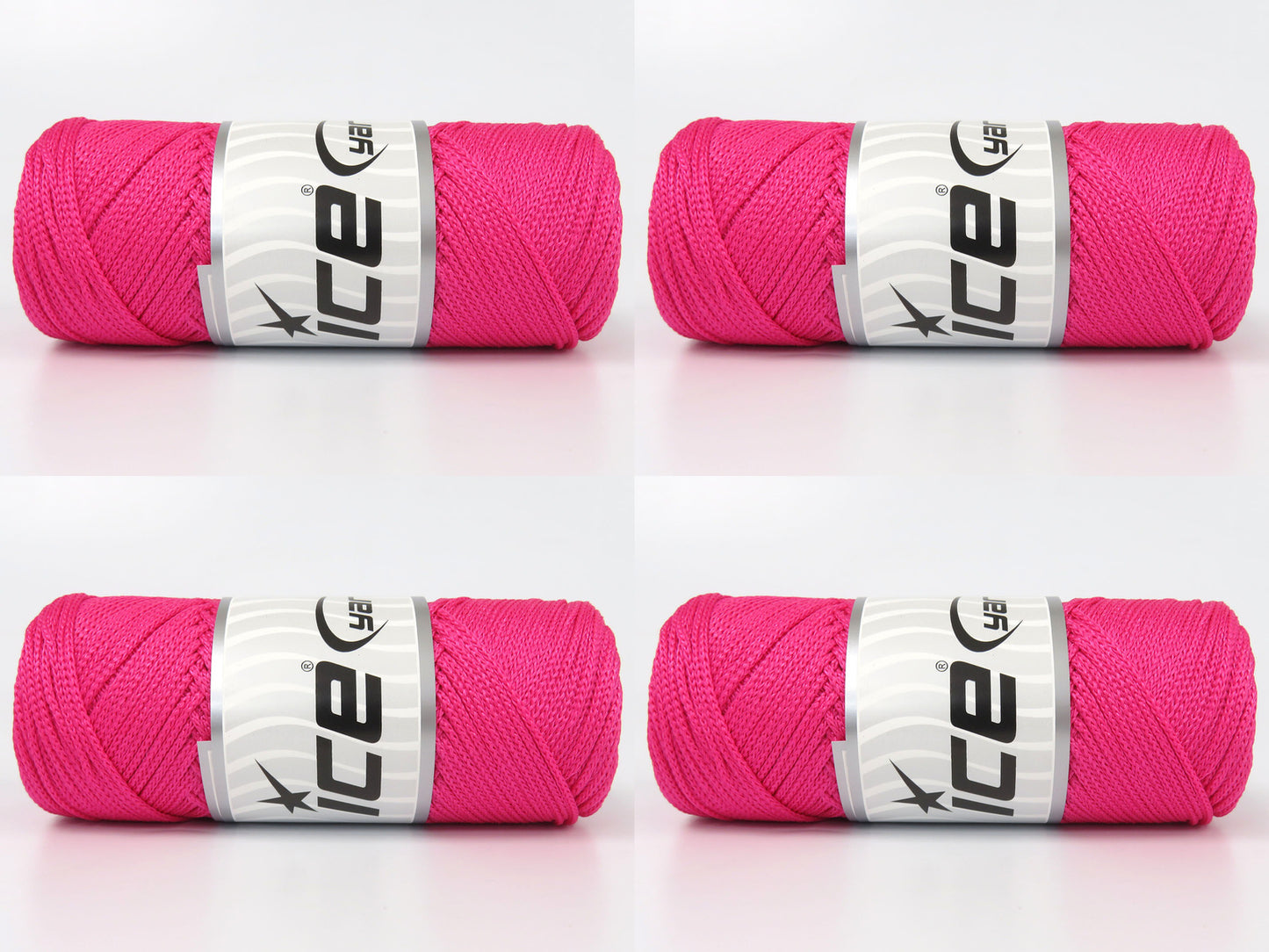 Lot of 4 x 100gr Skeins Ice Yarns MACRAME CORD Hand Knitting Yarn Candy Pink