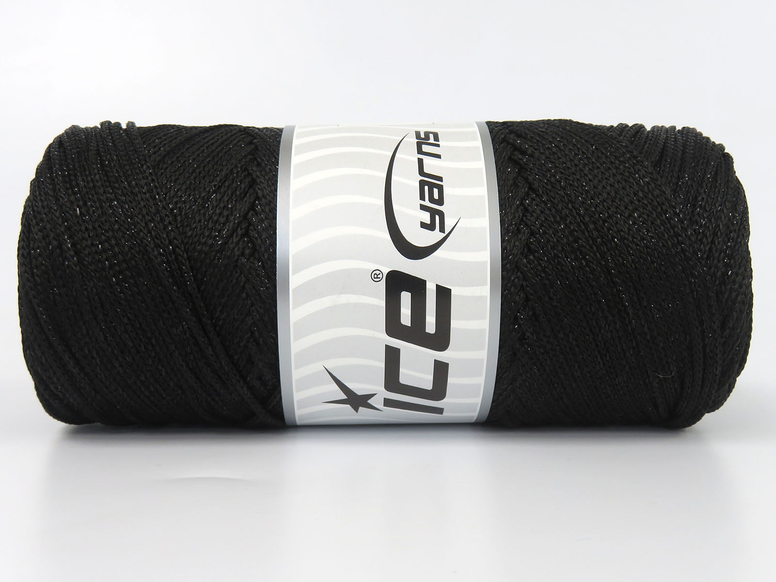 Lot of 2 x 200gr Skeins Ice Yarns MACRAME GLITZ Hand Knitting Yarn Black