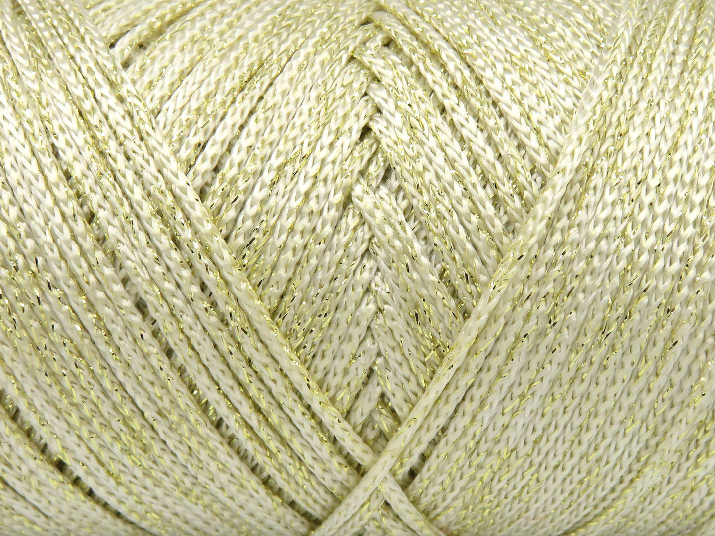 Lot of 2 x 200gr Skeins Ice Yarns MACRAME GLITZ Hand Knitting Yarn Cream