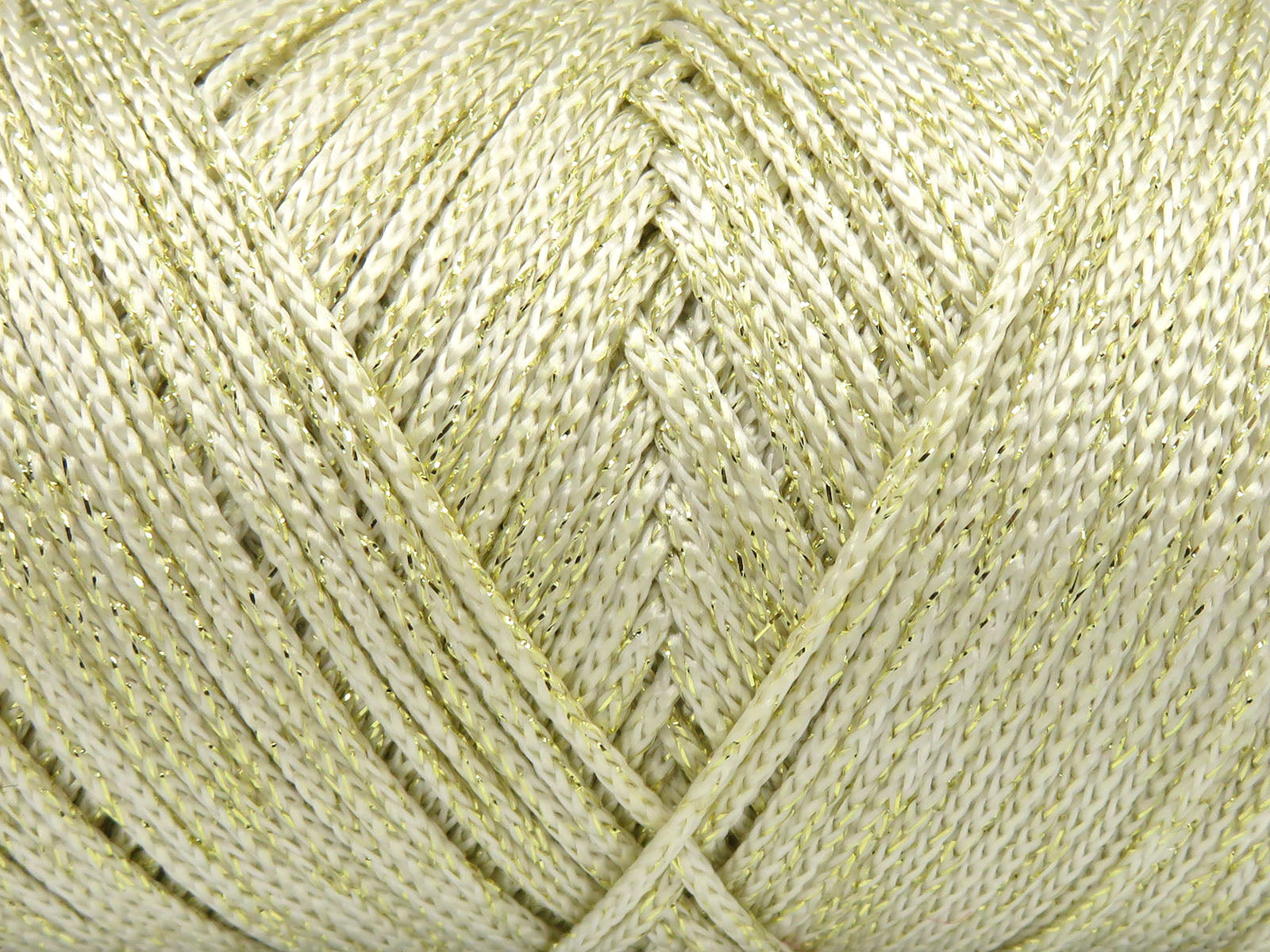 Lot of 2 x 200gr Skeins Ice Yarns MACRAME GLITZ Hand Knitting Yarn Cream