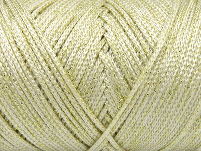 Lot of 2 x 200gr Skeins Ice Yarns MACRAME GLITZ Hand Knitting Yarn Cream