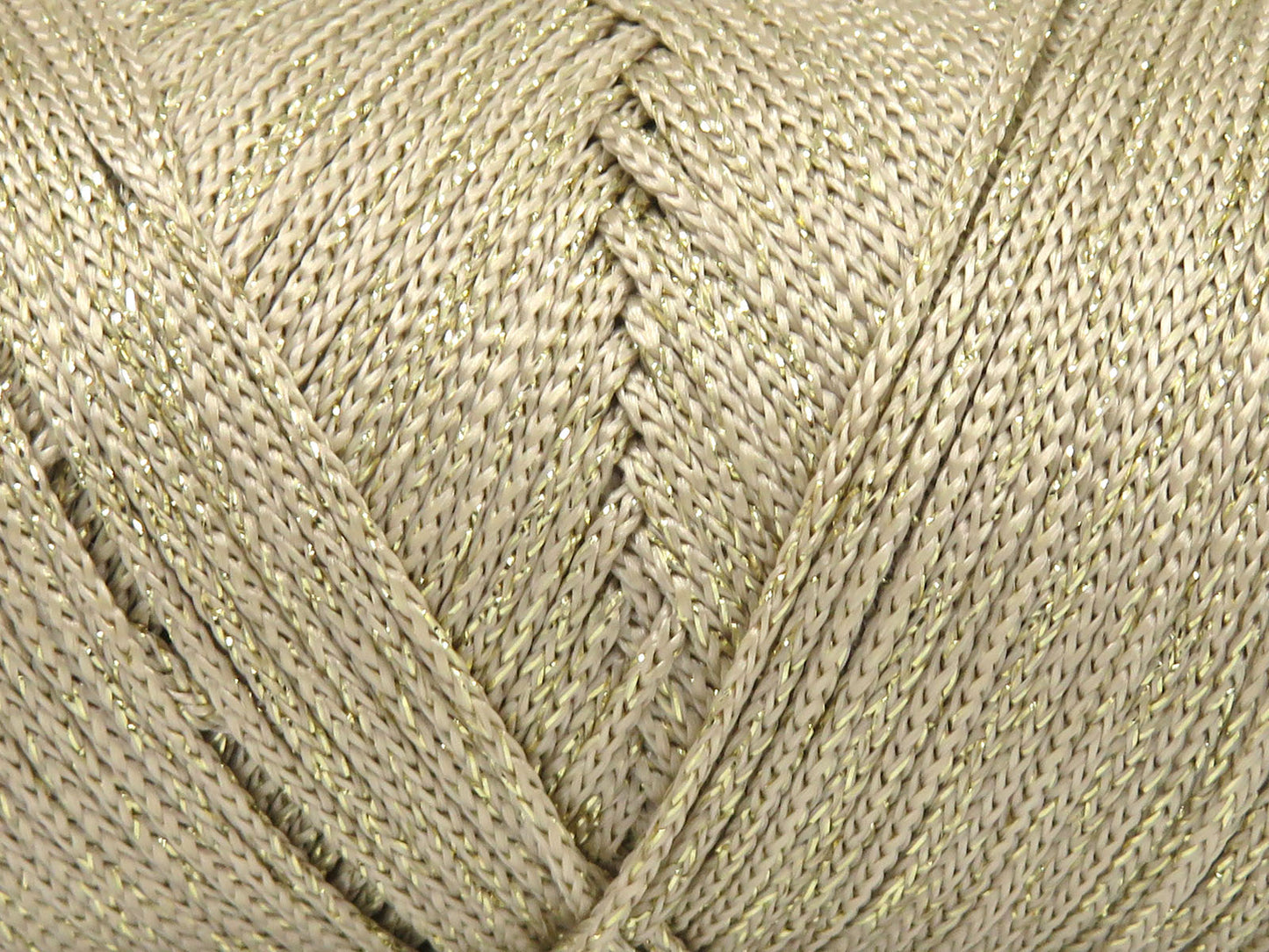 Lot of 2 x 200gr Skeins Ice Yarns MACRAME GLITZ Hand Knitting Yarn Beige