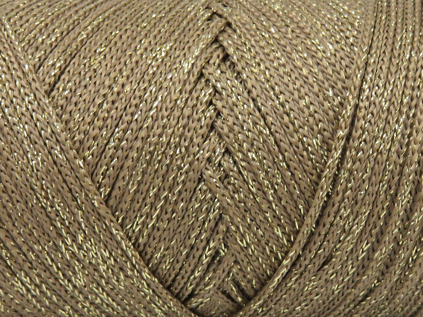Lot of 2 x 200gr Skeins Ice Yarns MACRAME GLITZ Hand Knitting Yarn Light Camel